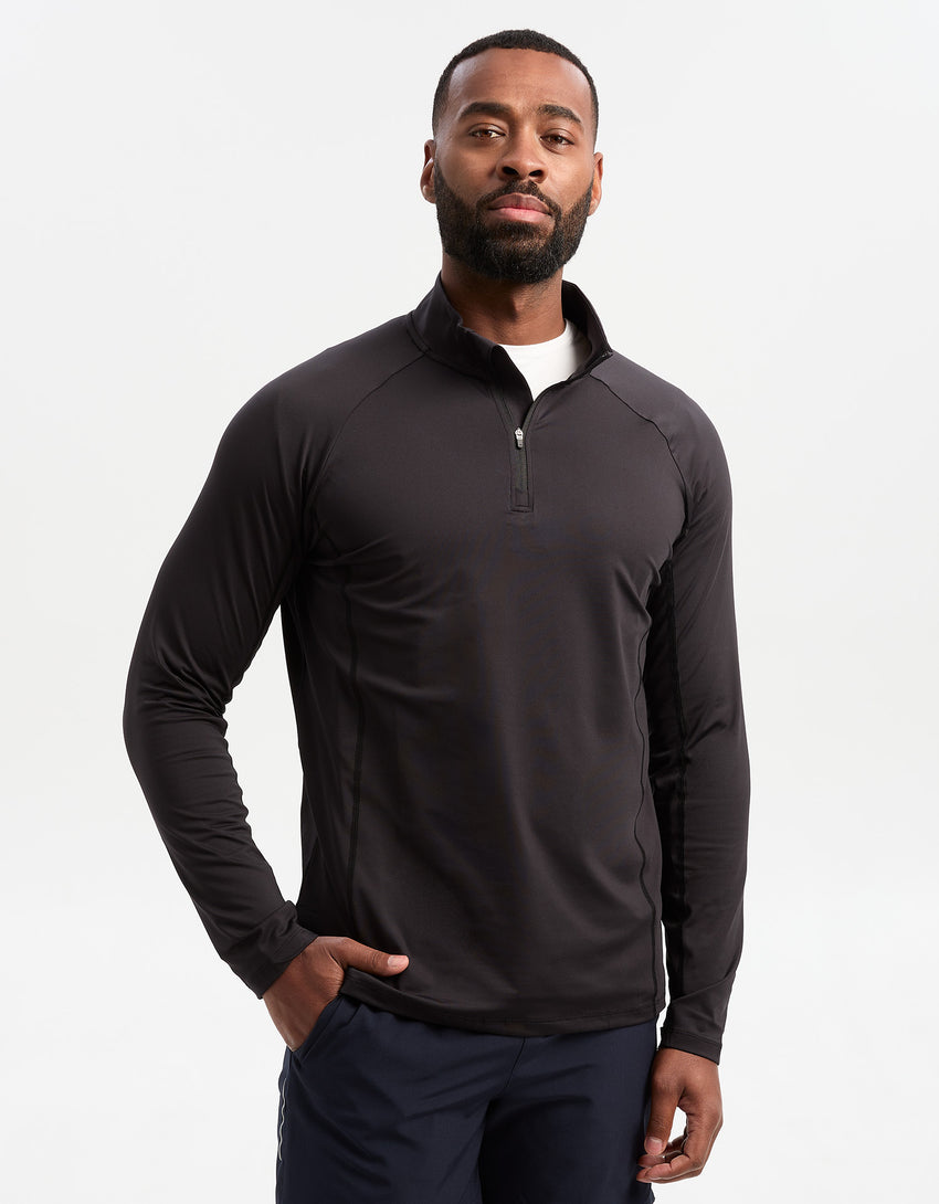 UPF 50+ Men's Sun Protective Long Sleeve Quarter Zip Top | Solbari AU