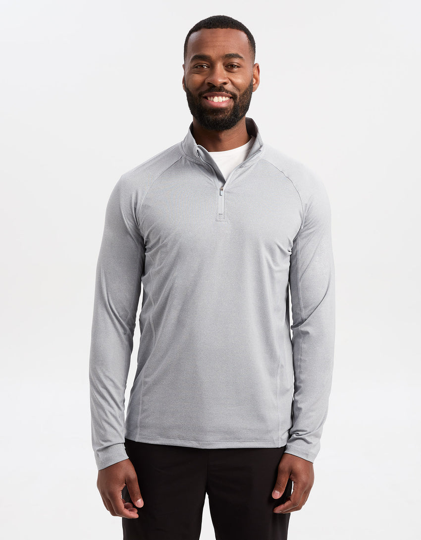 UPF 50+ Men's Sun Protective Long Sleeve Quarter Zip Top | Solbari AU