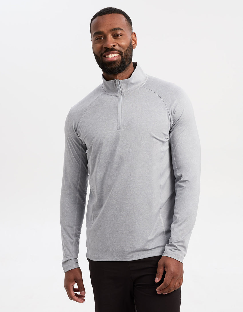 UPF 50+ Men's Sun Protective Long Sleeve Quarter Zip Top | Solbari AU