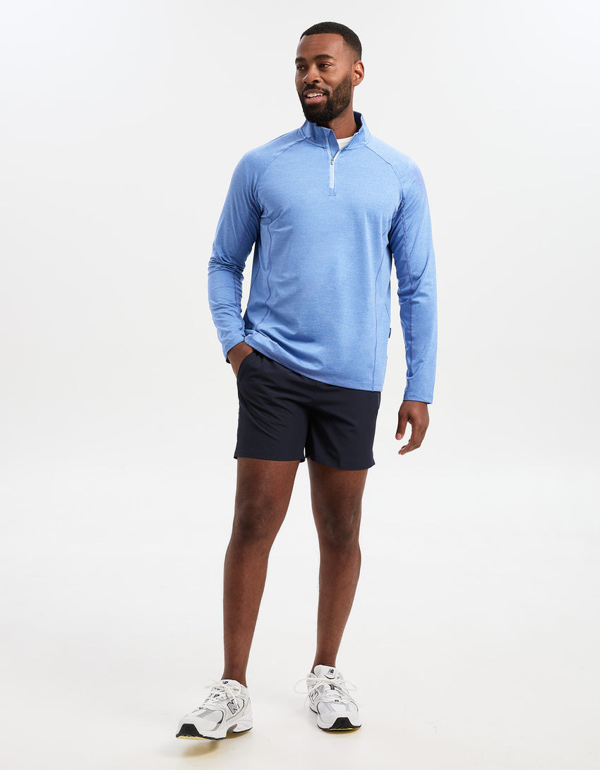UPF 50+ Men's Sun Protective Long Sleeve Quarter Zip Top | Solbari AU