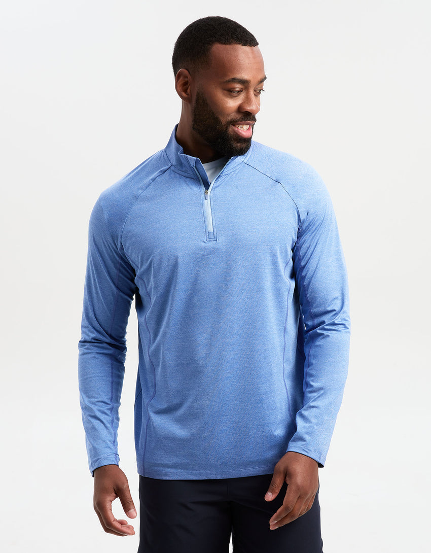 UPF 50+ Men's Sun Protective Long Sleeve Quarter Zip Top | Solbari AU