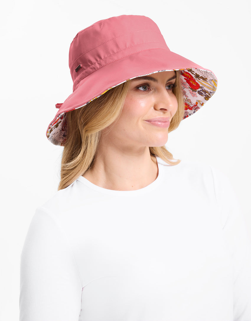 Reversible Wide Brim Printed Hat UPF 50+ | Sun Protective Hat For Women