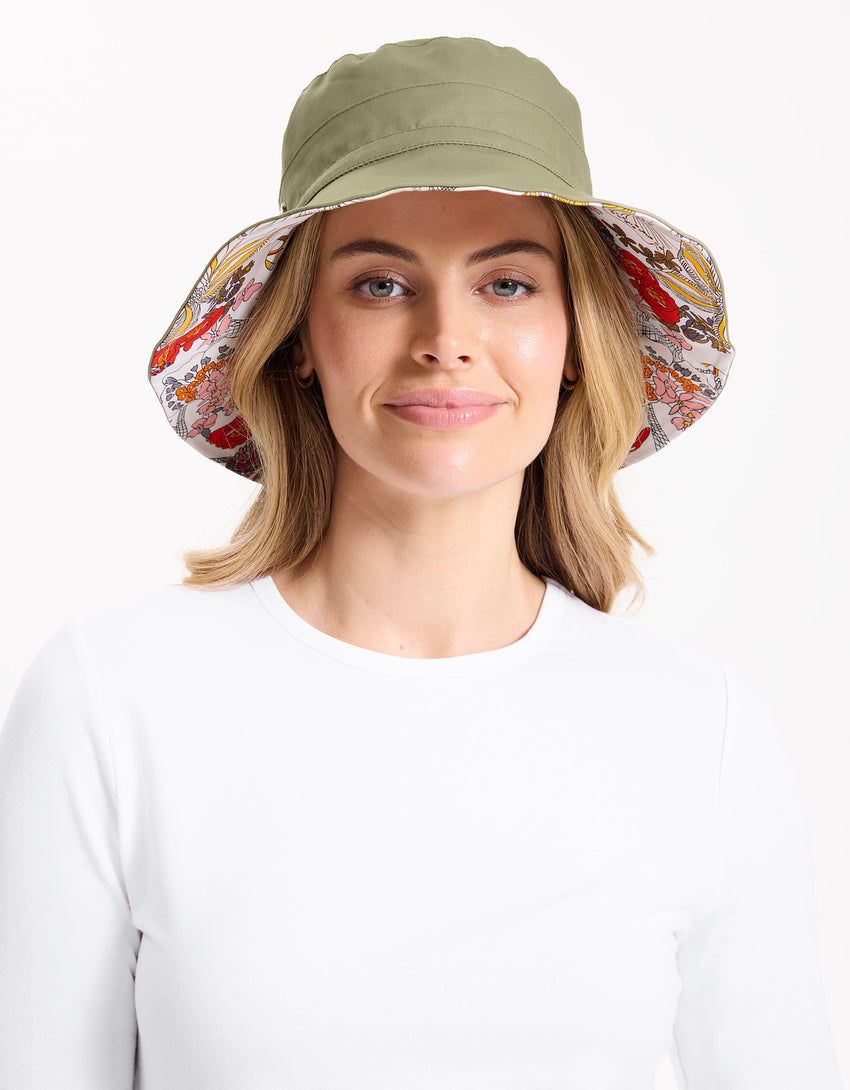 Reversible Wide Brim Printed Hat UPF 50+ | Sun Protective Hat For Women