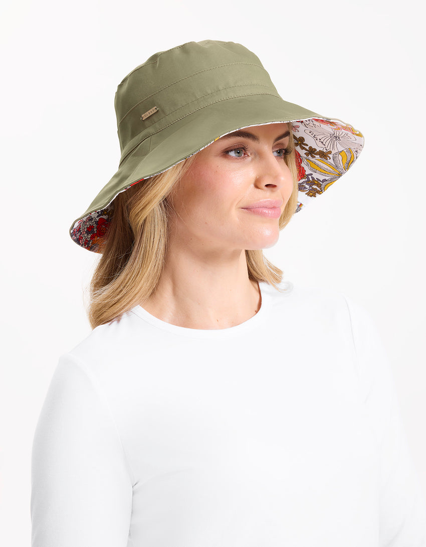 Reversible Wide Brim Printed Hat UPF 50+ | Sun Protective Hat For Women