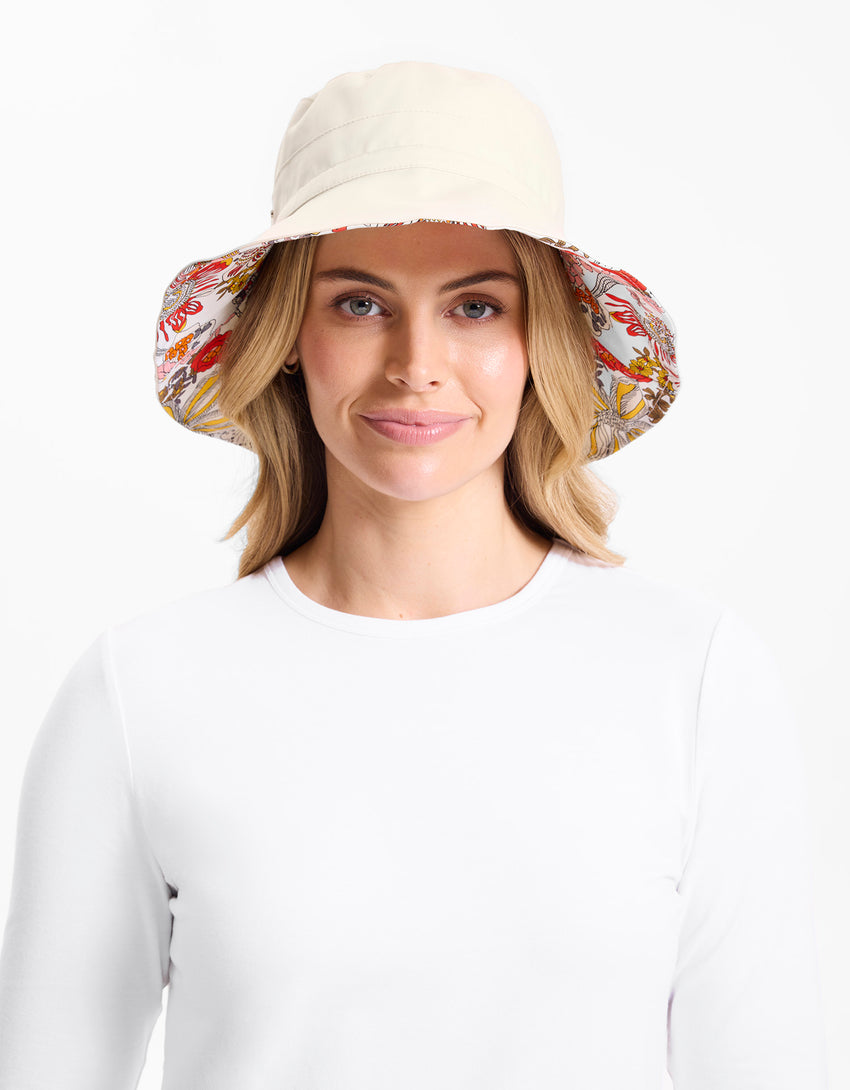 Reversible Wide Brim Printed Hat UPF 50+ | Sun Protective Hat For Women
