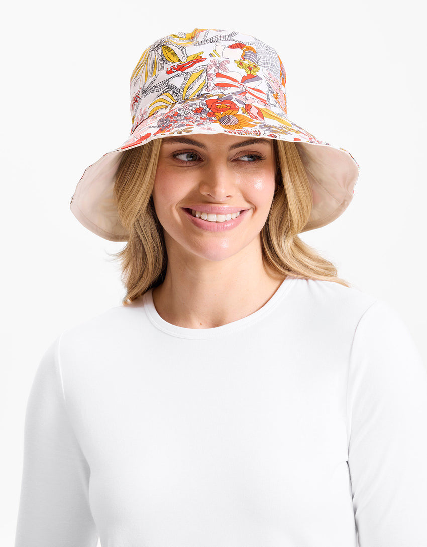 Reversible Wide Brim Printed Hat UPF 50+ | Sun Protective Hat For Women