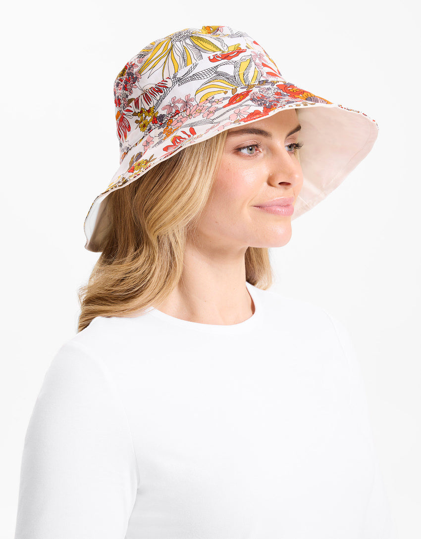 Reversible Wide Brim Printed Hat UPF 50+ | Sun Protective Hat For Women