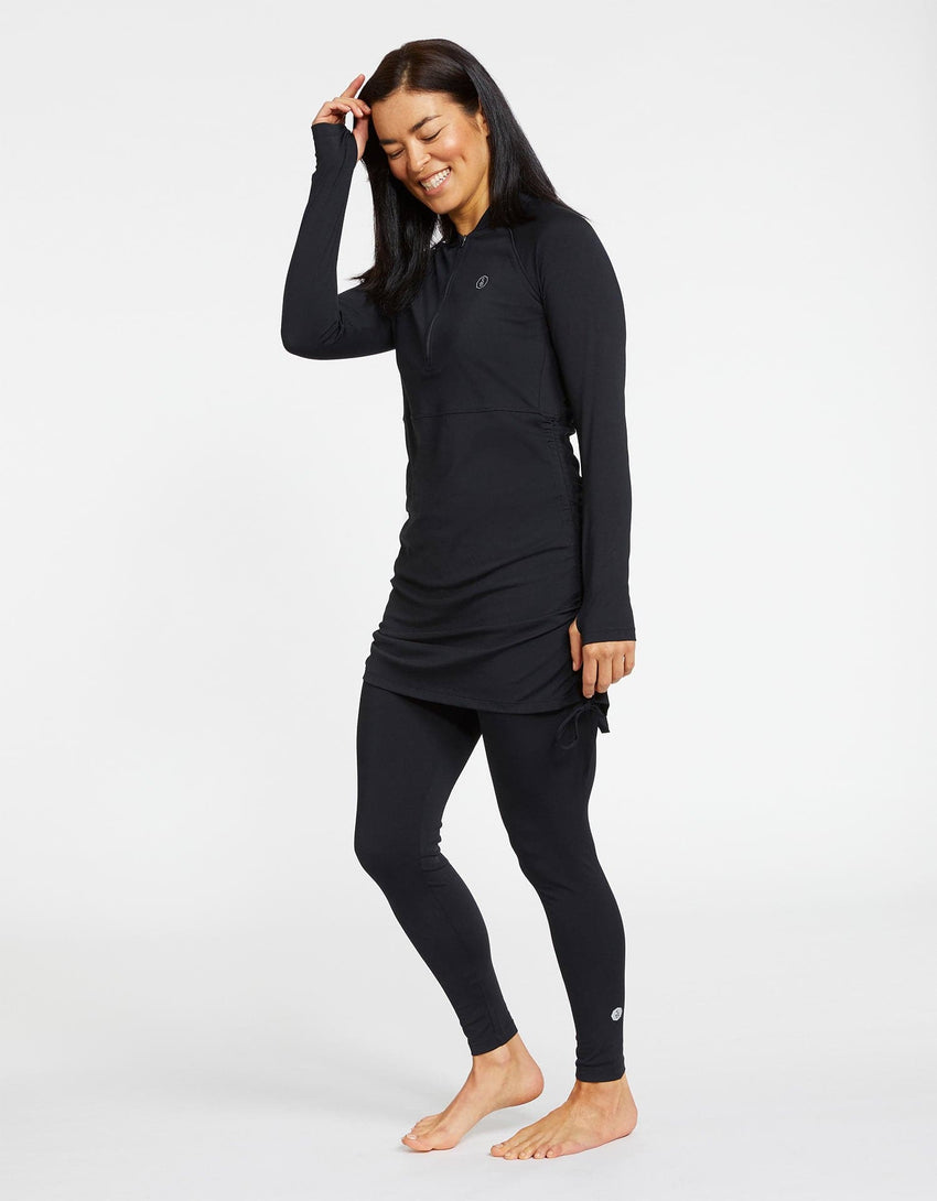 UPF 50+ Sun Protective Full Length Leggings for Women | Womens Swim Tights