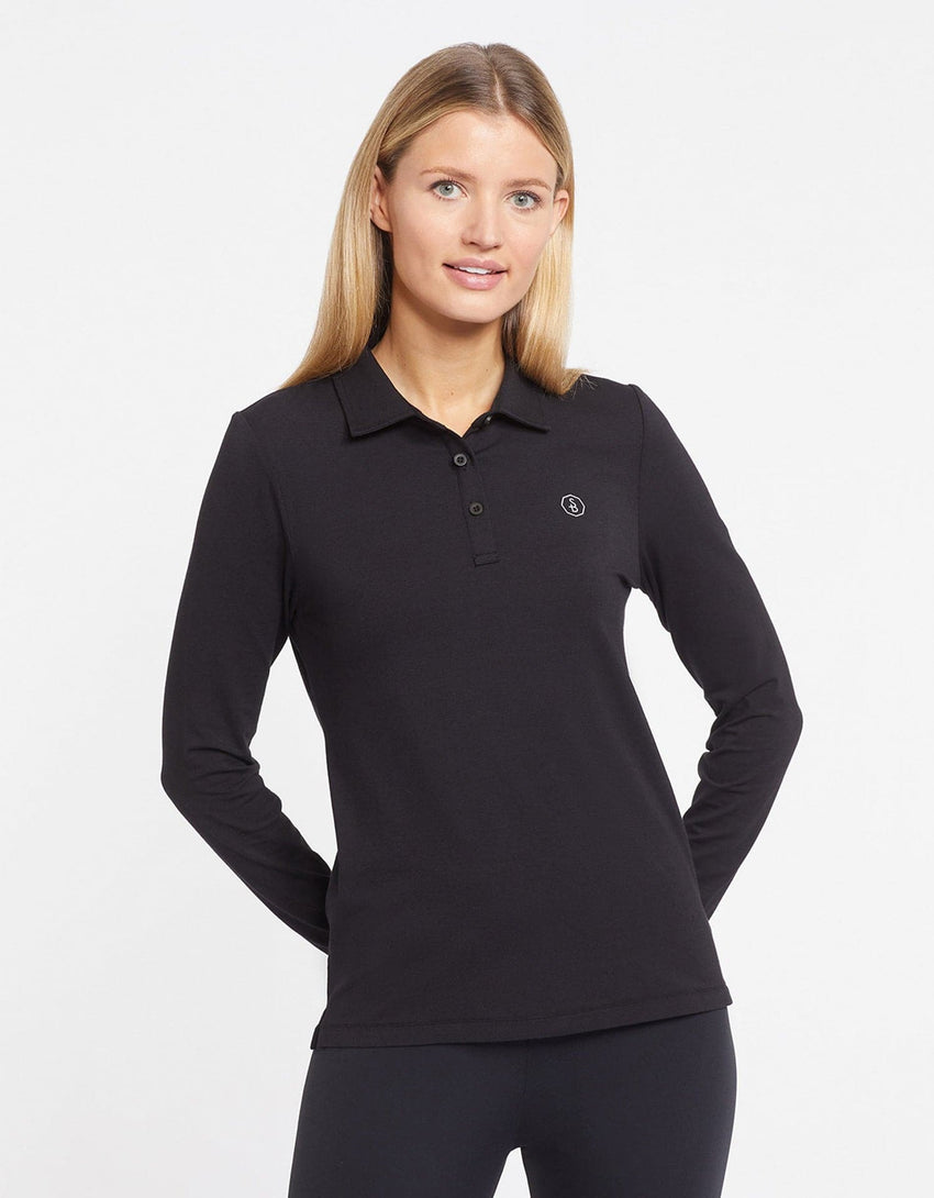 Long Sleeve Women's UPF 50+ Polo Shirt | UV Sun Protective Polo